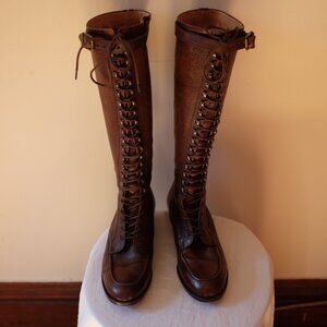 Russel & Bromley lace-up knee high boots